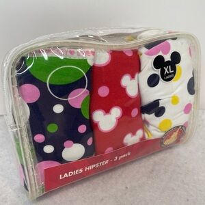 Disney Ladies Hipster 3-Pack XL Panties Hidden Mickey travel pack
